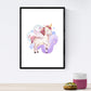 Pack de Tres láminas con Ilustraciones de Animales. Unicornio con Globos Unicornio Arcoiris y Unicornio con alas.-Artwork-Nacnic-Nacnic Estudio SL