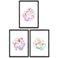 Pack de Tres láminas con Ilustraciones de Animales. Unicornio con Globos Unicornio Arcoiris y Unicornio con alas.-Artwork-Nacnic-Nacnic Estudio SL