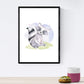 Pack de Tres láminas con Ilustraciones de Animales. Unicornio Oso Panda y Mofeta.-Artwork-Nacnic-Nacnic Estudio SL