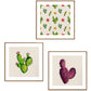 PACK de tres láminas de cactus. Posters cuadrados con imágenes estampadas. Dale un toque verde a tu hogar-Artwork-Nacnic-Nacnic Estudio SL