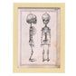 Paillou Fetal skeleton-Artwork-Nacnic-A4-Marco Madera clara-Nacnic Estudio SL