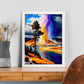 Parque Nacional Nacnic Yellowstone Wyoming USA Pintura al óleo b. Estampados de arte de pared estético para el diseño de dormitorio o sala de estar.-Artwork-Nacnic-Nacnic Estudio SL