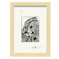 Parrot Fish-Artwork-Nacnic-A4-Marco Madera clara-Nacnic Estudio SL