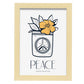 Peace flower-Artwork-Nacnic-A4-Marco Madera clara-Nacnic Estudio SL