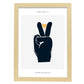 Peace Hand-Artwork-Nacnic-A3-Marco Madera clara-Nacnic Estudio SL