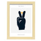 Peace Hand-Artwork-Nacnic-A4-Marco Madera clara-Nacnic Estudio SL