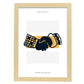 Peace hand shake-Artwork-Nacnic-A3-Marco Madera clara-Nacnic Estudio SL