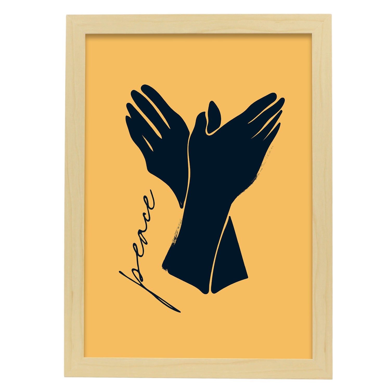 Peace in hands-Artwork-Nacnic-A3-Marco Madera clara-Nacnic Estudio SL