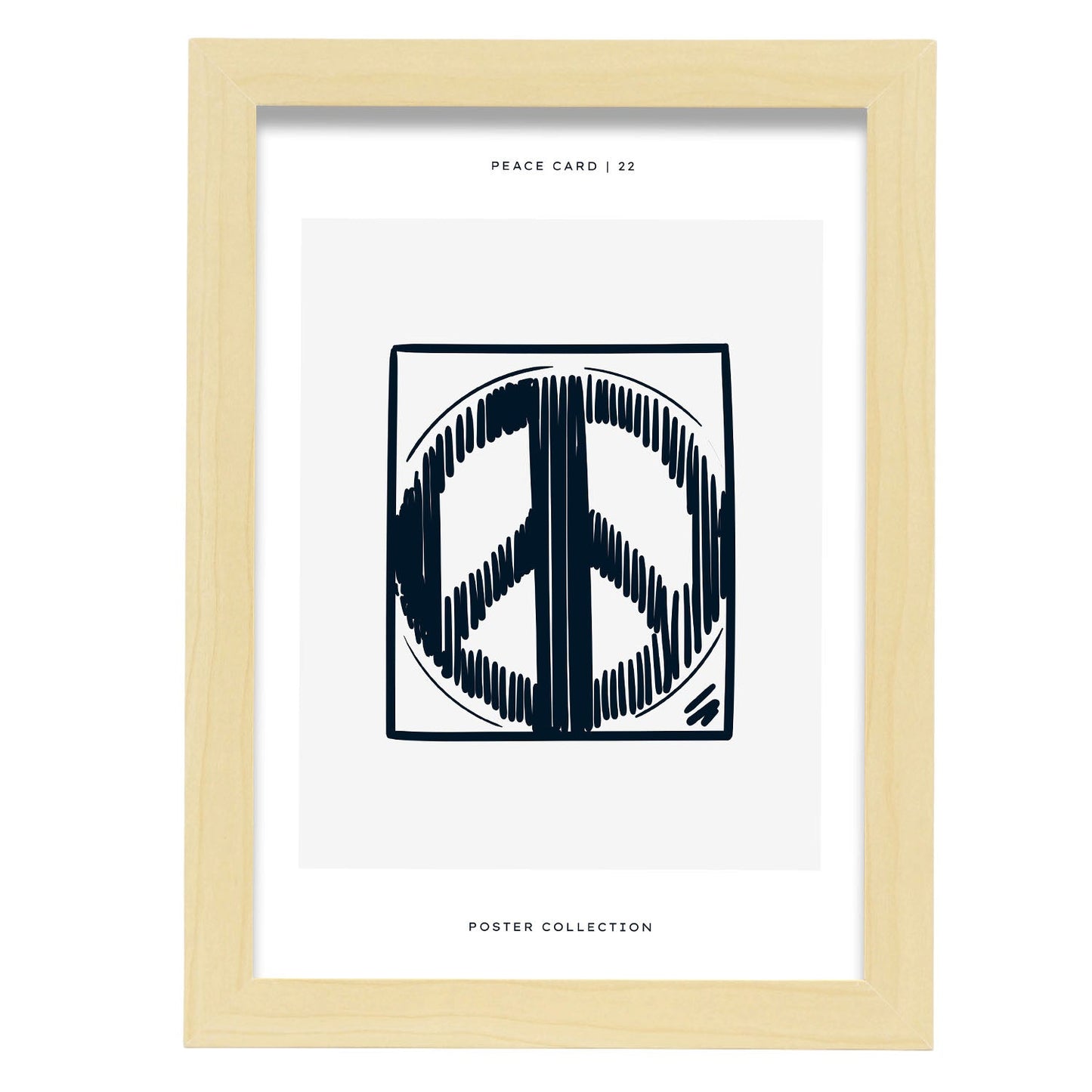 Peace Logo-Artwork-Nacnic-A4-Marco Madera clara-Nacnic Estudio SL