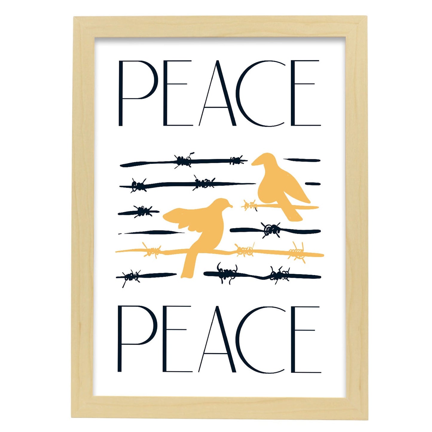Peace not war-Artwork-Nacnic-A3-Marco Madera clara-Nacnic Estudio SL