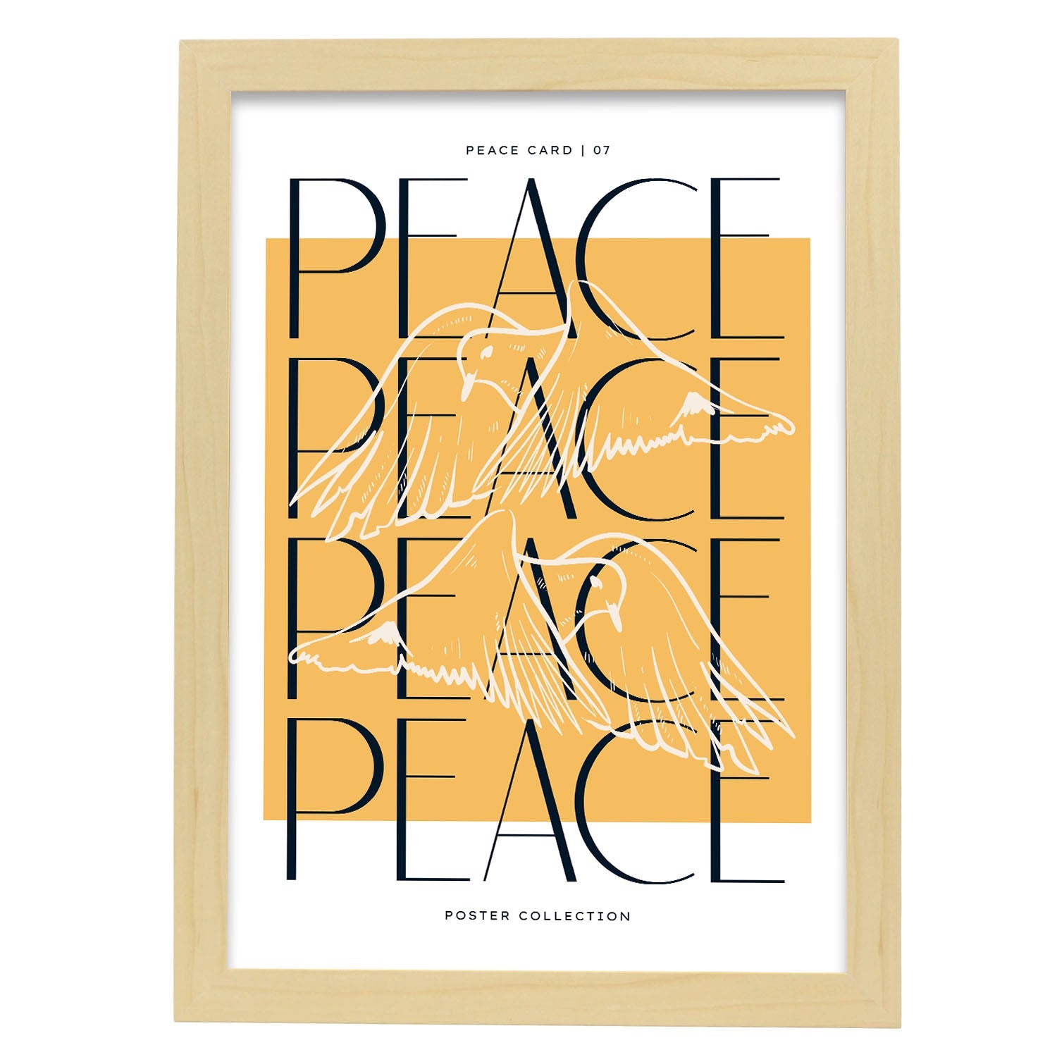 Peace on us-Artwork-Nacnic-A3-Marco Madera clara-Nacnic Estudio SL
