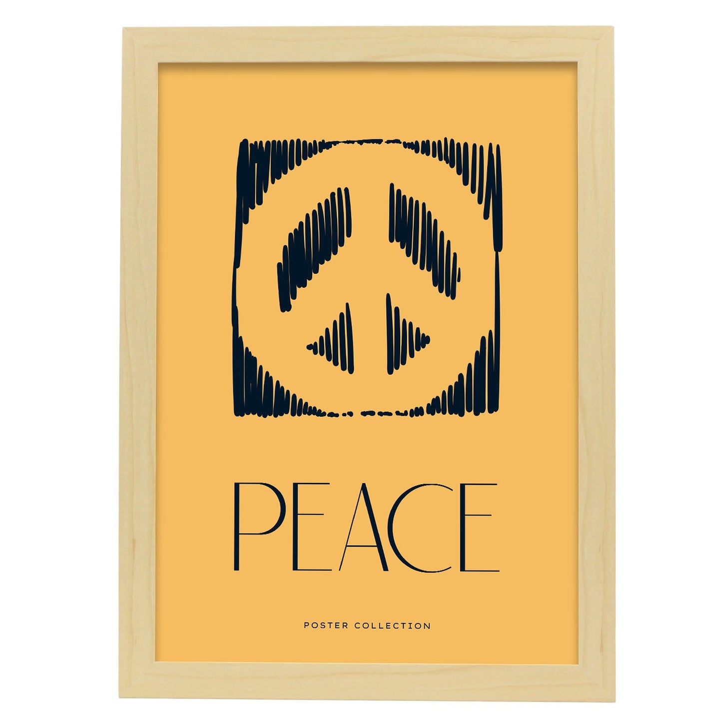 Peace with in-Artwork-Nacnic-A3-Marco Madera clara-Nacnic Estudio SL