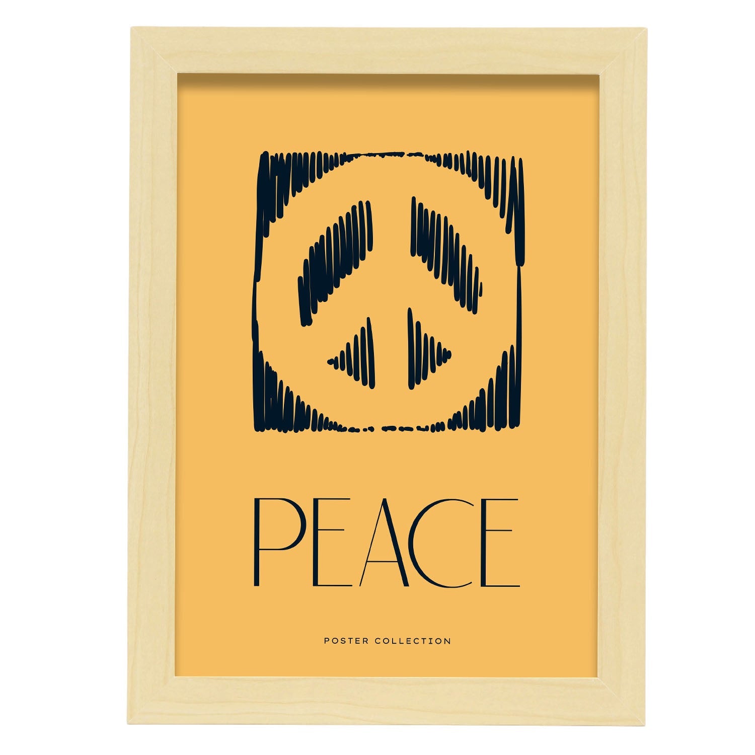Peace with in-Artwork-Nacnic-A4-Marco Madera clara-Nacnic Estudio SL