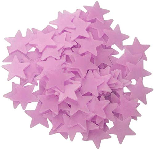 Estrellas 3D que brillan en la oscuridad, pegatinas de pared fluorescentes  luminosas para niños, habitación de