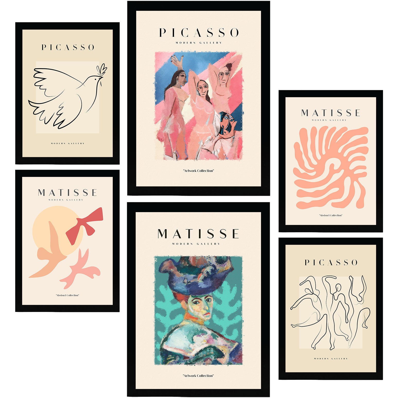 Picasso and Matisse Posters. Bodies. Fauvism and Surrealism Art Gallery-Artwork-Nacnic-Nacnic Estudio SL