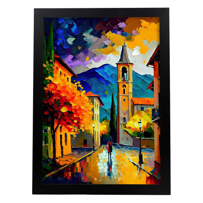 Pincel de pintura al óleo nacnic huesca golpes coloridos happy c. Estampados de arte de pared estético para el diseño de dormitorio o sala de estar.-Artwork-Nacnic-A4-Sin marco-Nacnic Estudio SL