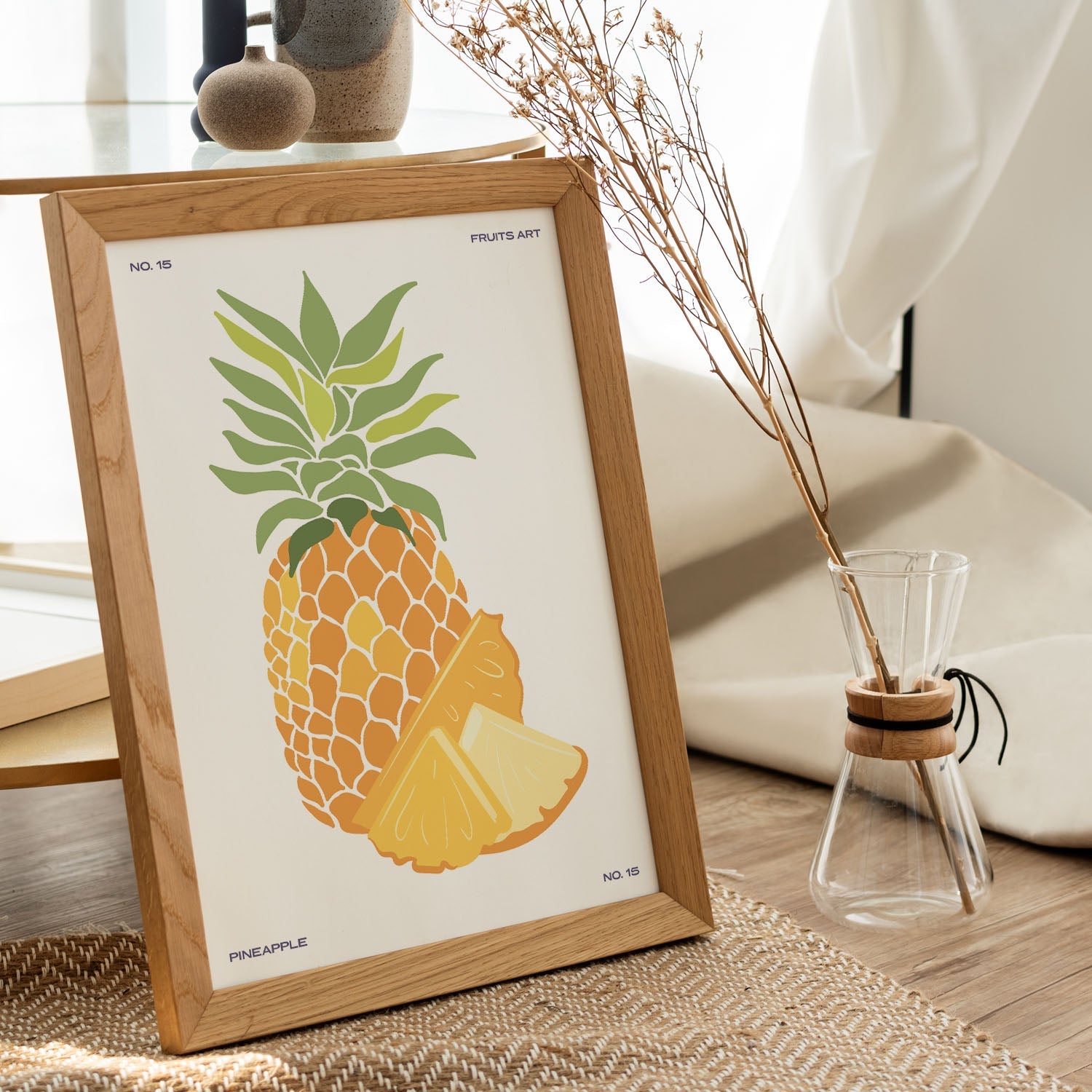 Pineapple with sliced-Artwork-Nacnic-Nacnic Estudio SL