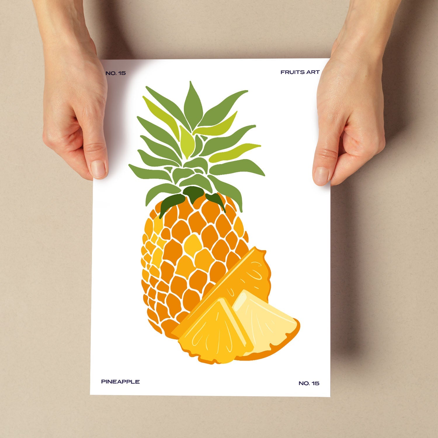Pineapple with sliced-Artwork-Nacnic-Nacnic Estudio SL
