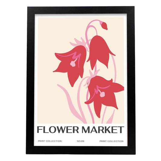 Pink bell flowers-Artwork-Nacnic-A3-Sin marco-Nacnic Estudio SL