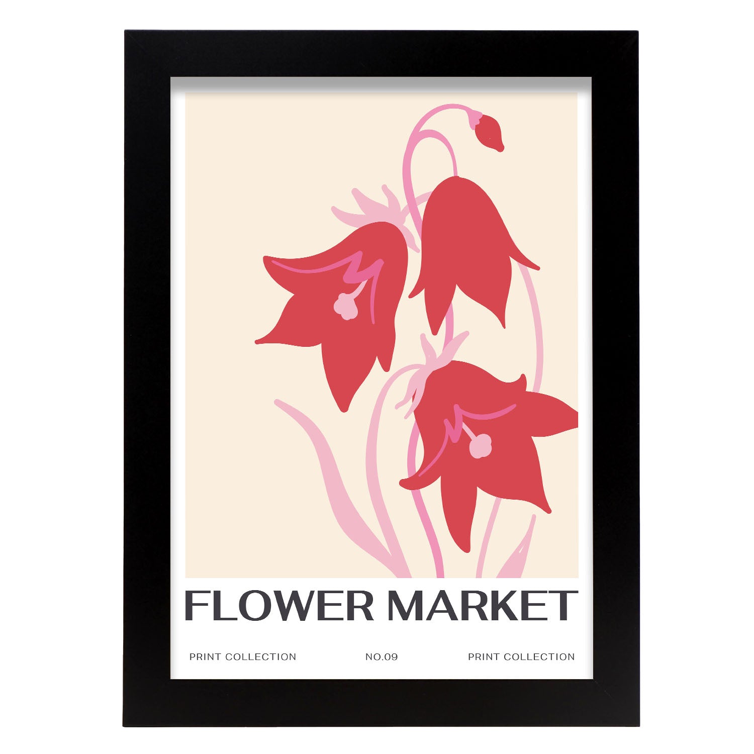 Pink bell flowers-Artwork-Nacnic-A4-Sin marco-Nacnic Estudio SL