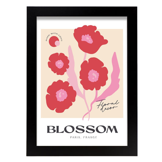 Poppy Flower Floral-Artwork-Nacnic-A4-Sin marco-Nacnic Estudio SL