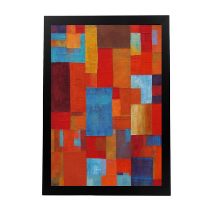 Póster Abstracto Colorido con B Vibrante