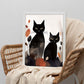 Póster Abstracto Gato Bohemio Negro