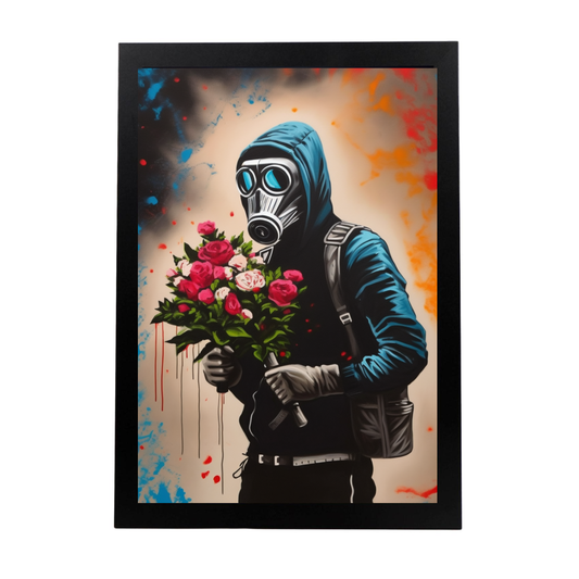 Póster al estilo de Banksy Pintura al Óleo