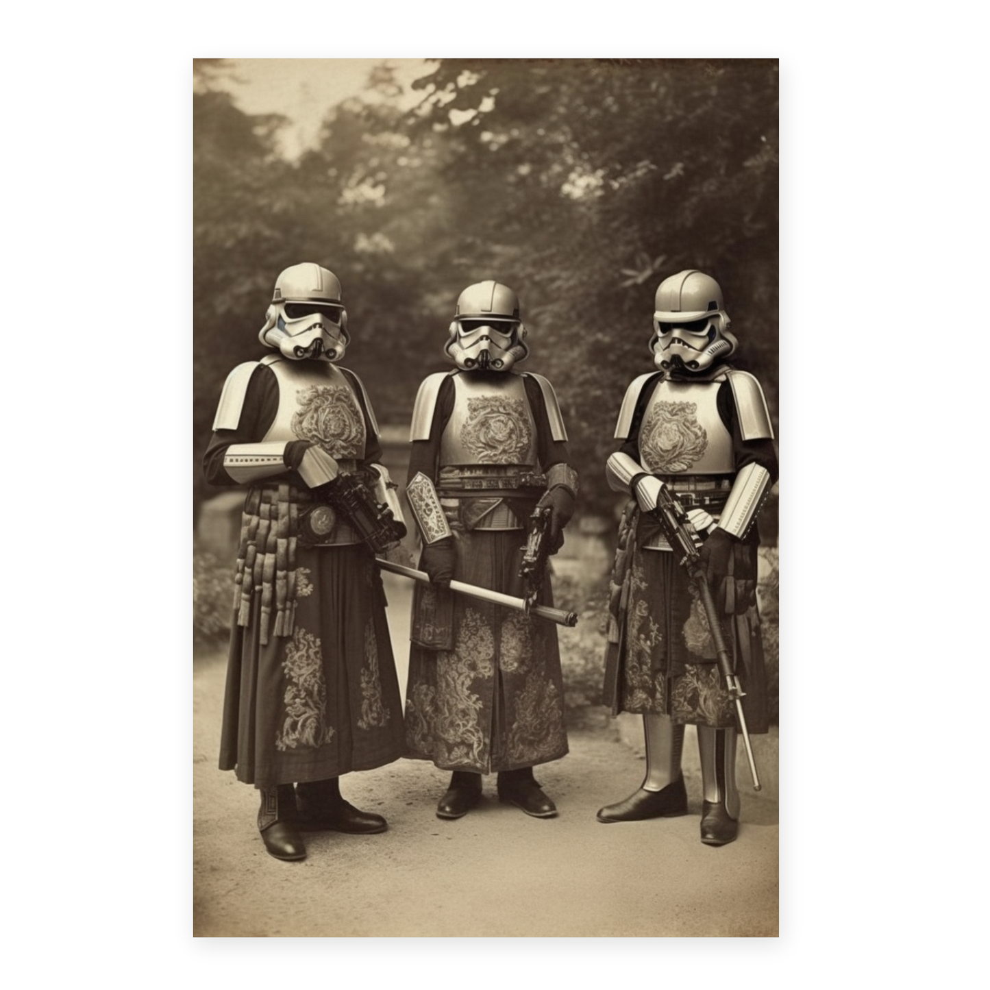 Lámina Antigua Foto de Soldados Imperiales Victorianos