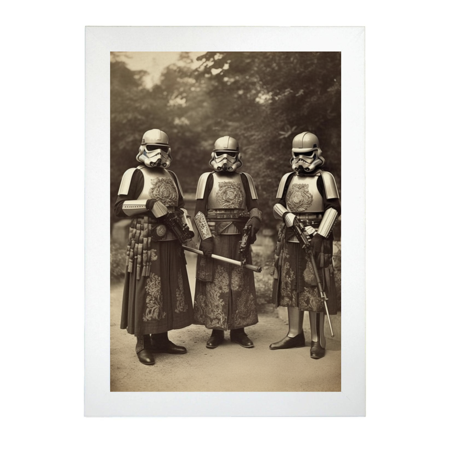 Lámina Antigua Foto de Soldados Imperiales Victorianos