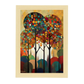 Póster Árboles con Fondo Decorativo de Rosina Wachtmeister