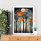 Póster Árboles con Fondo Decorativo de Rosina Wachtmeister