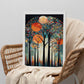 Póster Árboles con Fondo Decorativo de Rosina Wachtmeister