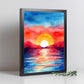 Póster Atardecer Vibrante en Acuarela