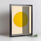 Póster Bauhaus Círculo Amarillo y Líneas Negras