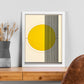 Póster Bauhaus Círculo Amarillo y Líneas Negras