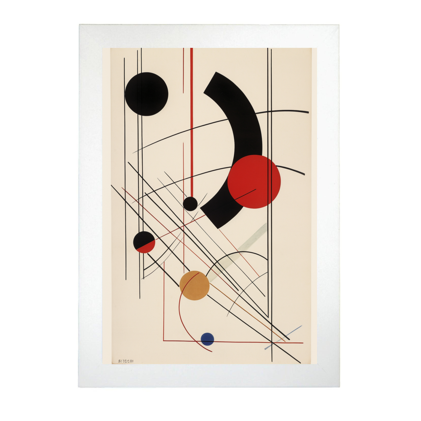 Poster Bauhaus Geométrico Aleatorio