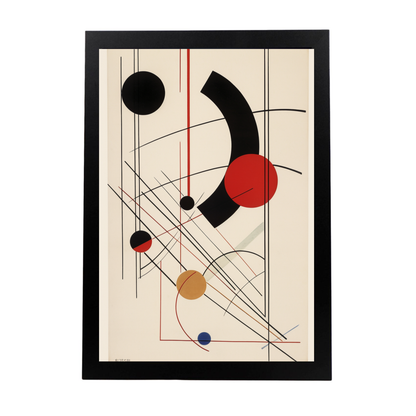 Poster Bauhaus Geométrico Aleatorio