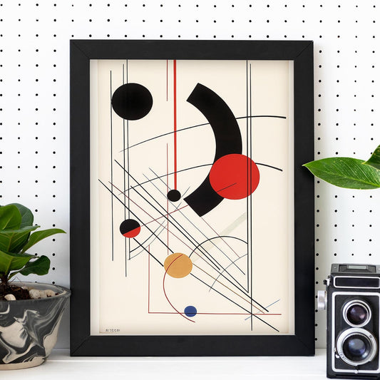 Poster Bauhaus Geométrico Aleatorio