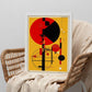 Póster de la Bauhaus: Sol Rojo