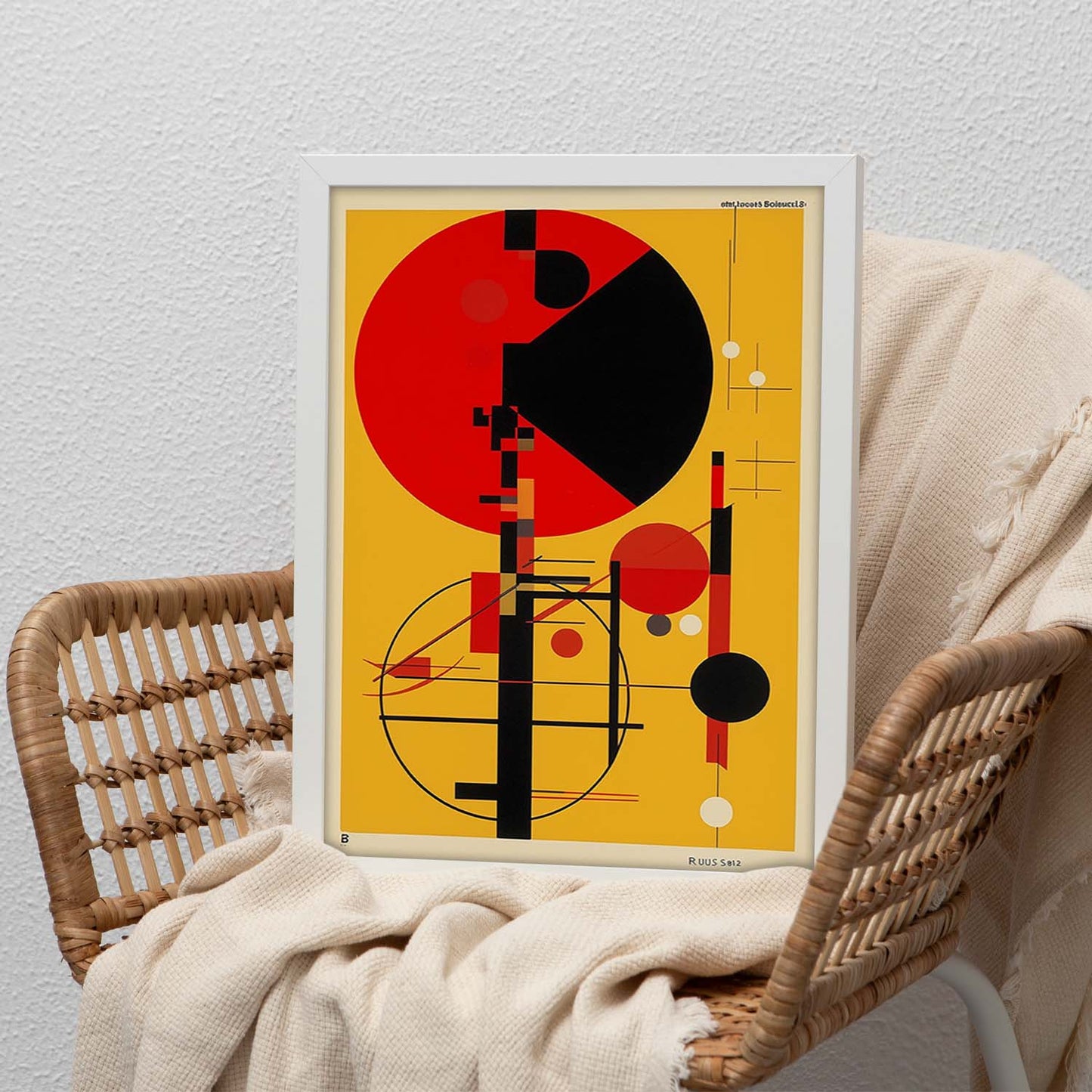 Póster de la Bauhaus: Sol Rojo