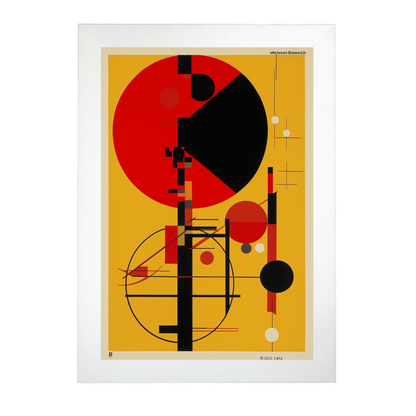 Póster de la Bauhaus: Sol Rojo