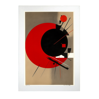 Póster de la Bauhaus: Sol Rojo