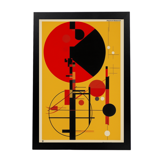 Póster de la Bauhaus: Sol Rojo