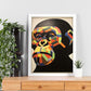 Póster Chimpancé estilo Victor Vasarely