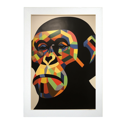 Póster Chimpancé estilo Victor Vasarely
