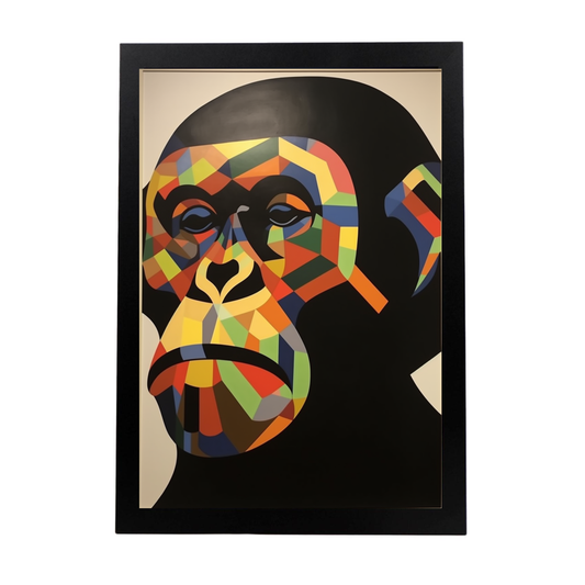 Póster Chimpancé estilo Victor Vasarely