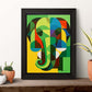 Lámina Elefante Estilo Victor Vasarely