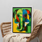 Lámina Elefante Estilo Victor Vasarely