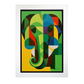 Lámina Elefante Estilo Victor Vasarely